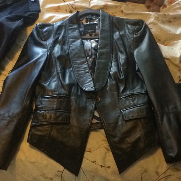 Ted Baker Leather jacket size 2 - Picture 5 of 11